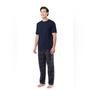 NWT Fruit of the Loom Men’s Fleece Sleep Pajama Plaid Pant. Size: Medium.